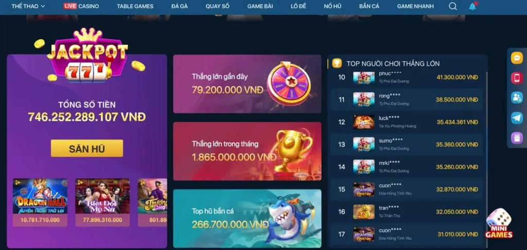 Tổng hợp các trò chơi cá cược thể thao, casino, bắn cá và slot game tại Hi8